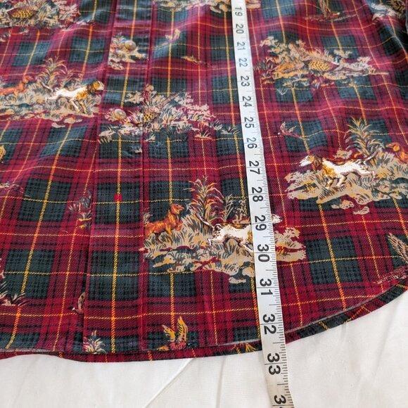 Hathaway Sport‎ Shirt Men’s L Red Hunting Vtg All Over Print Button Down Collar - Picture 13 of 13